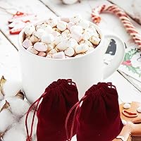 Vista 7 de 10 bolsas de regalo de terciopelo con cordón de 3.5x4.7 in reutilizables para dulces, bodas, fiestas, recuerdos de San Valentín, rojo
