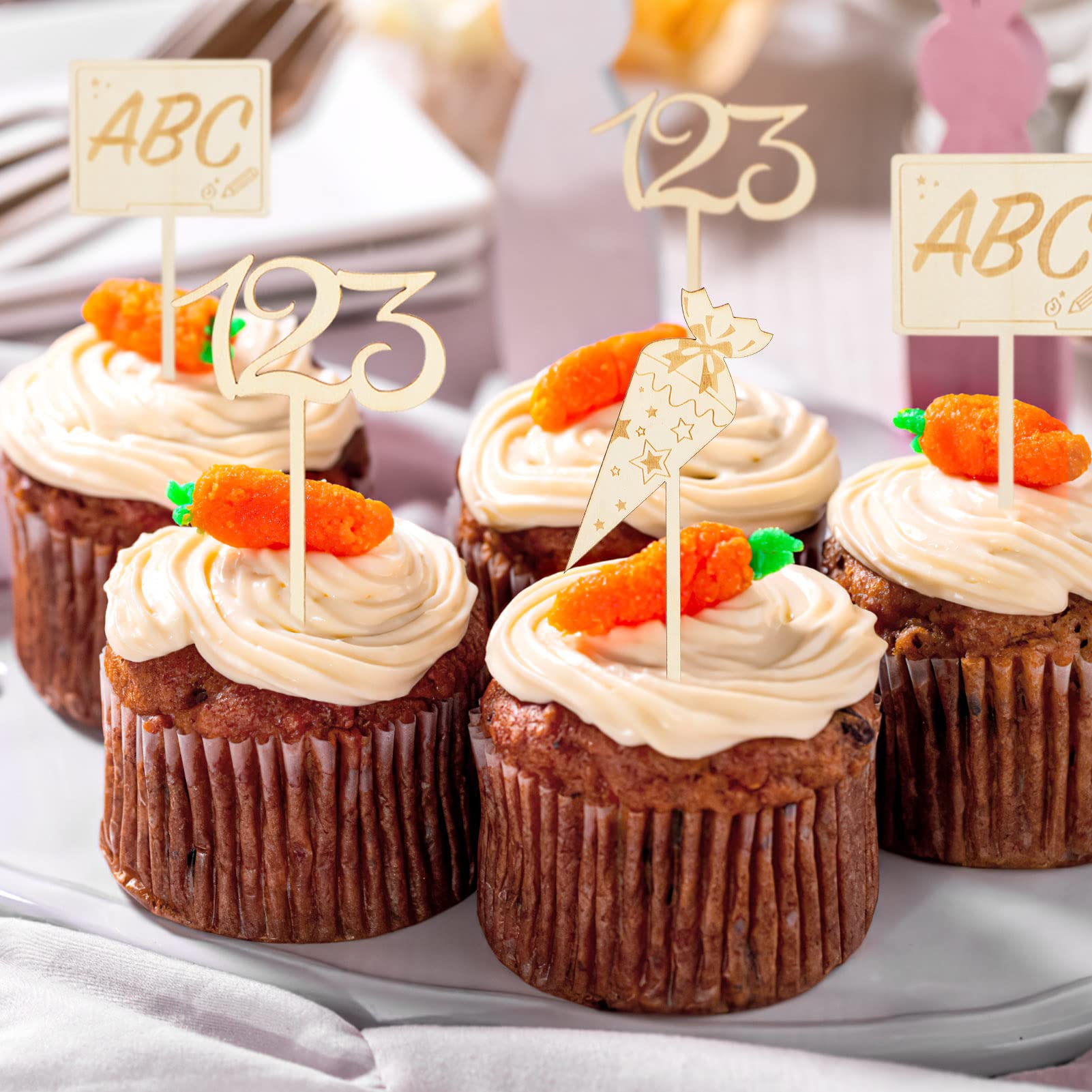 3 decorazioni per torte per l'inizio della scuola, infine per la scuola