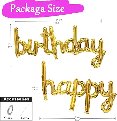 Miniatura 7 de Globos de Feliz Cumpleaños Cartel Reutilizable Mylar Letras Globos para Decoración de Fiesta de Cumpleaños Suministros (Verde)