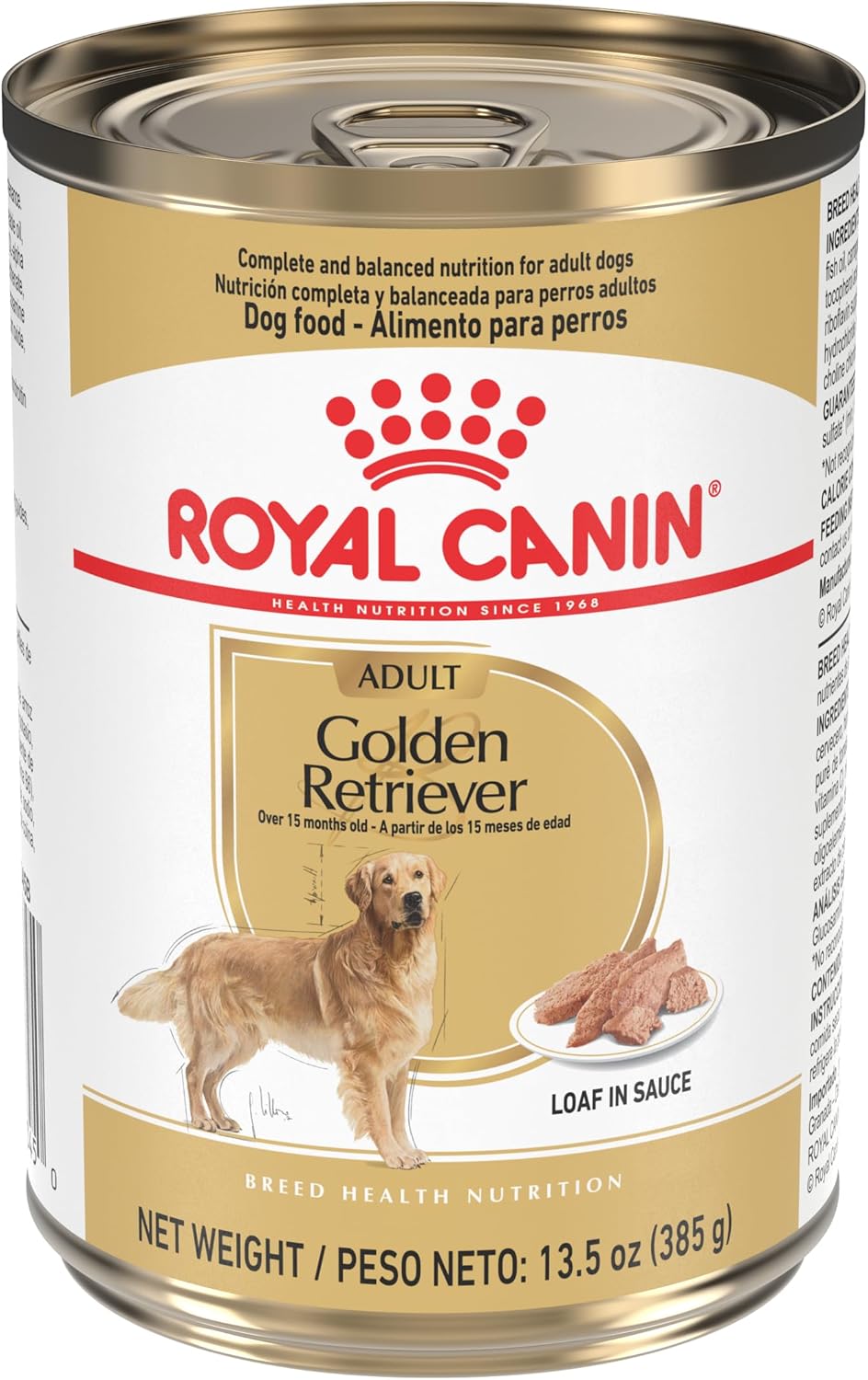 Royal Canin Breed Health Nutrition Golden Retriever Adult Loaf in Sauce Dog Food, 13.5 oz (Pack of 12)