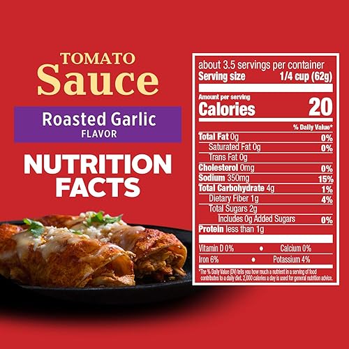 Miniatura 7 de Hunt's Salsa de tomate con ajo asado, apto para dieta cetogénica, 8 onzas