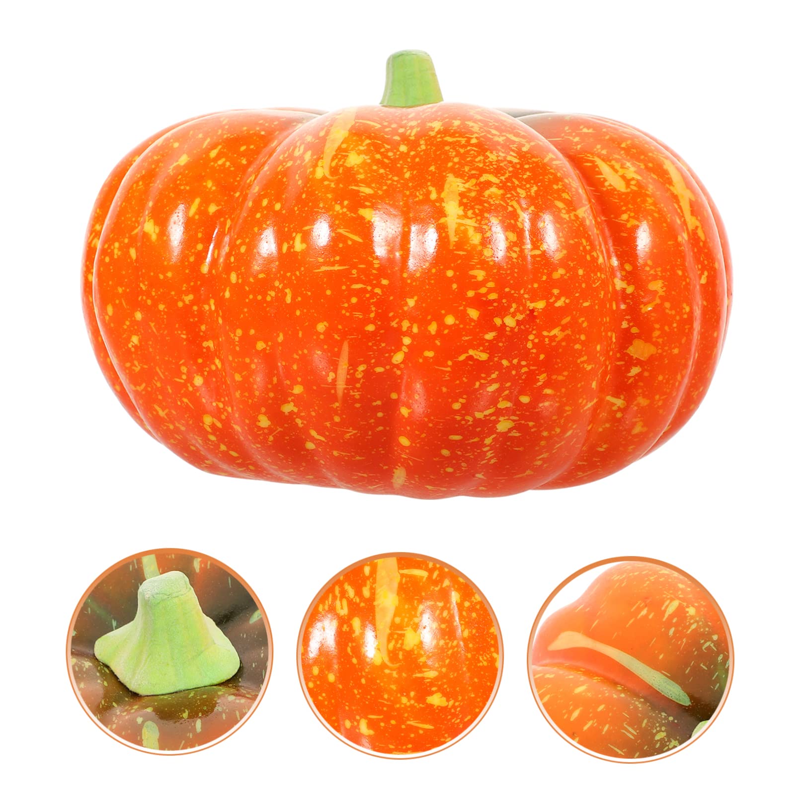 2stücke Künstlicher Schaumkürbis Dekoration Für Halloween Und Erntedankfest Leicht Platzsparend Für Themenpartys Und Fotodekoration Orange Kunstkürbis Für Festliche Stimmung