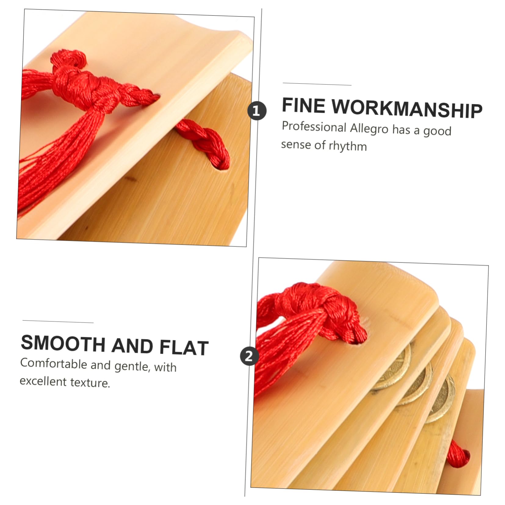 Toddmomy Clapper Castanets Handmade Traditional Chinese Musical Instruments for Adults Vibraslap Stage Performance