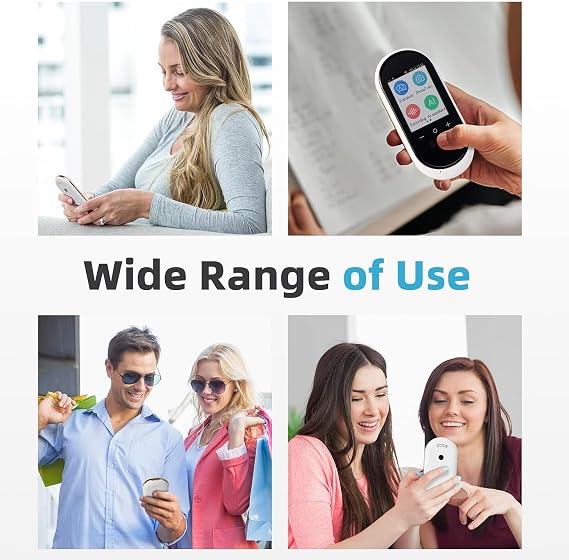 Language Translator Device Two-Way Instant Translator Device 106 Languages Support Voice & Text & Offline & Photo Translation High Accuracy Voice Translator Device for Travel Learning Business