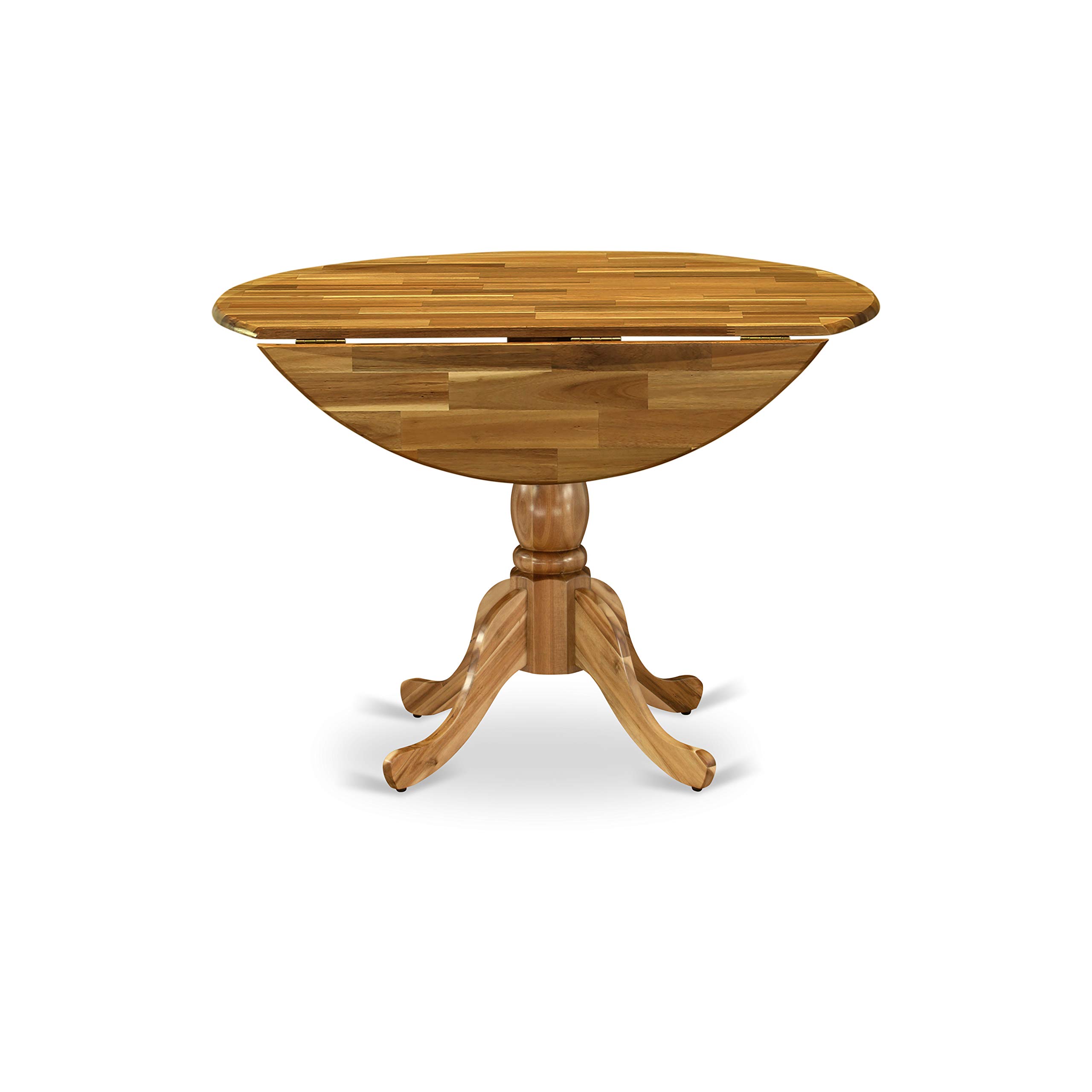 East West Furniture DST-LBK-TP Dublin - Mesa De Comedor Redonda Con Base De Gota Y Pedestal, 42 X 42 Pulgadas, Multicolor