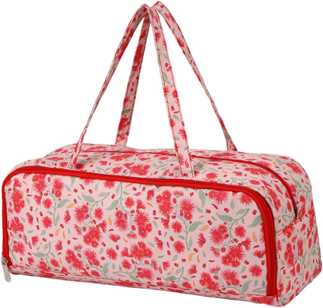 Coopay Knitting Bags for Wool and Needles Storage, Knitting Bag with Pin Case, Zipper Compartment for Up to 40cm Knitting Needles, Knitting Project Storage Travel Bag, Large Yarn Holder, Dandelion