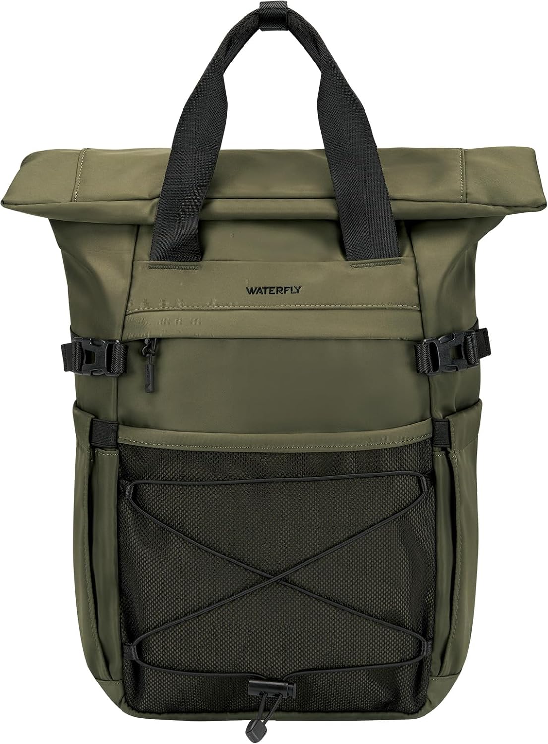 Waterfly Roll Top Backpack Rucksack: 16 Inch Laptop Compatible Casual Daypack for Women & Men, Lightweight Cabin Bag for Travel, Work, Commute & School Waterfly Roll Top Backpack Rucksack: 16 Inch Laptop Compatible Casual Daypack for Women & Men, Lightweight Cabin Bag for Travel, Work, Commute & School