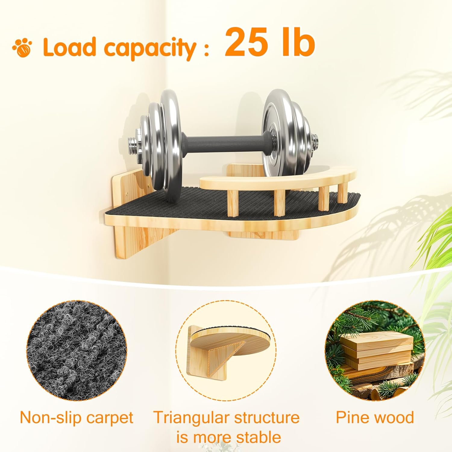 XiaZ Cat Wall Shelves & Cat Wall Hammock Mounted Bed