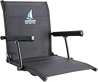 AUREOASIS Mesh Fishing Boat Seat - Breathable Dry-Keeping Mesh, Lumbar Support, 350lb Capacity, 90° Foldable, 4.6lb Lightweight