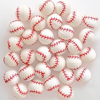 30Pcs Sports Bouncy Ball,Baseball Toys High Bouncing Rubber Balls,Baseball Bouncy Balls Sports Rubber Balls for Kids Stress Relief,Valentine's Day Gift,Party Favors,Classroom Prizes(27mm)