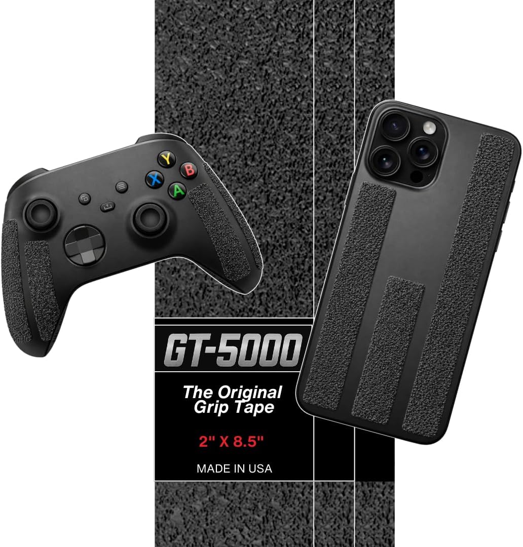 Non-Slip Rubber Grip Tape Strips Textured Adhesive Grip Pads for Phones, Gaming Controllers, Cameras & Tools – Made in USA (3 Pack)