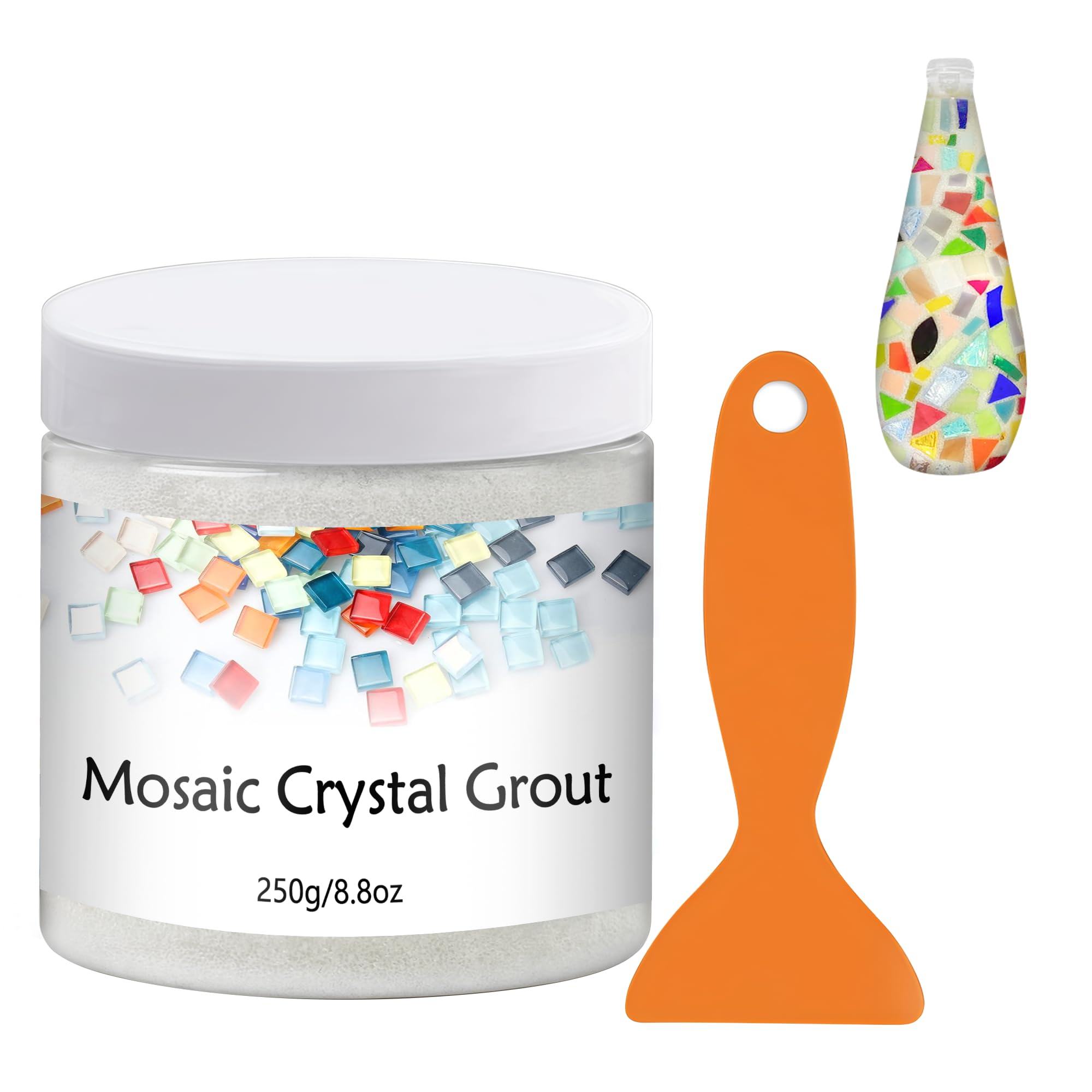 CAMUTKRY Mosaic Crystal Grout, Mosaics Tile Tools, Mosaic Tile Accessories – Essential for Handmade Grouting and Perfect for DIY Craft Projects (