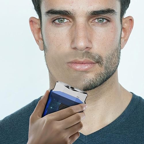 Miniatura 6 de Cyberpunk Mini afeitadora eléctrica, maquinilla de afeitar eléctrica portátil para hombres, pantalla inteligente, IPX7 impermeable, afeitado húmedo