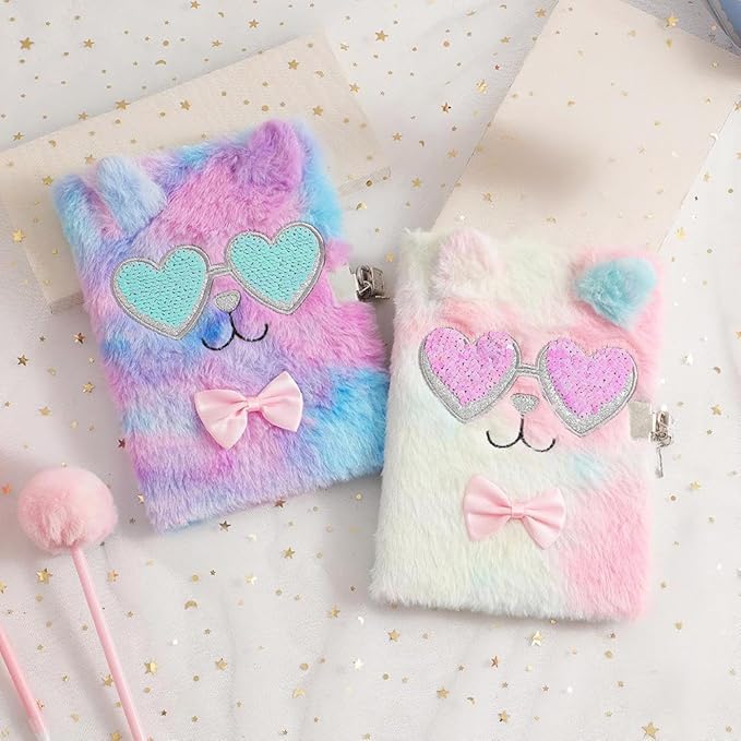 Diario con Candado de Gato Azul para Niñas - Cuaderno Secreto miniatura 2