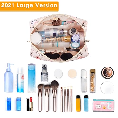 Miniatura 2 de Bolsa de maquillaje grande con cierre de cremallera, bolsa de viaje, organizador de cosméticos para mujeres y niñas.