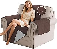 Vista 20 de PrinceDeco Fundas 100% impermeables para sofá de 3 cojines, fundas de sofá modernas con correas elásticas, protector de muebles grueso y suave, apto