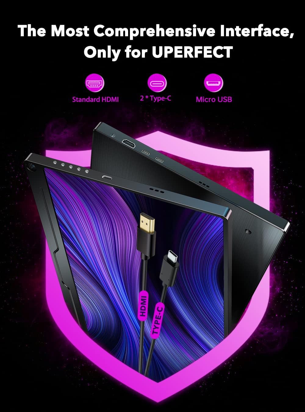 UPERFECT Monitor Portatile Display Mobile 4K da 17,3 Pollici con 3840 * 2160 1500:1 500 Nit Schermo IPS 100% sRGB HDMI 2 Type-C per Laptop PC Cellulare Mac Xbox PS5 Switch UPERFECT Monitor Portatile Display Mobile 4K da 17,3 Pollici con 3840 * 2160 1500:1 500 Nit Schermo IPS 100% sRGB HDMI 2 Type-C per Laptop PC Cellulare Mac Xbox PS5 Switch