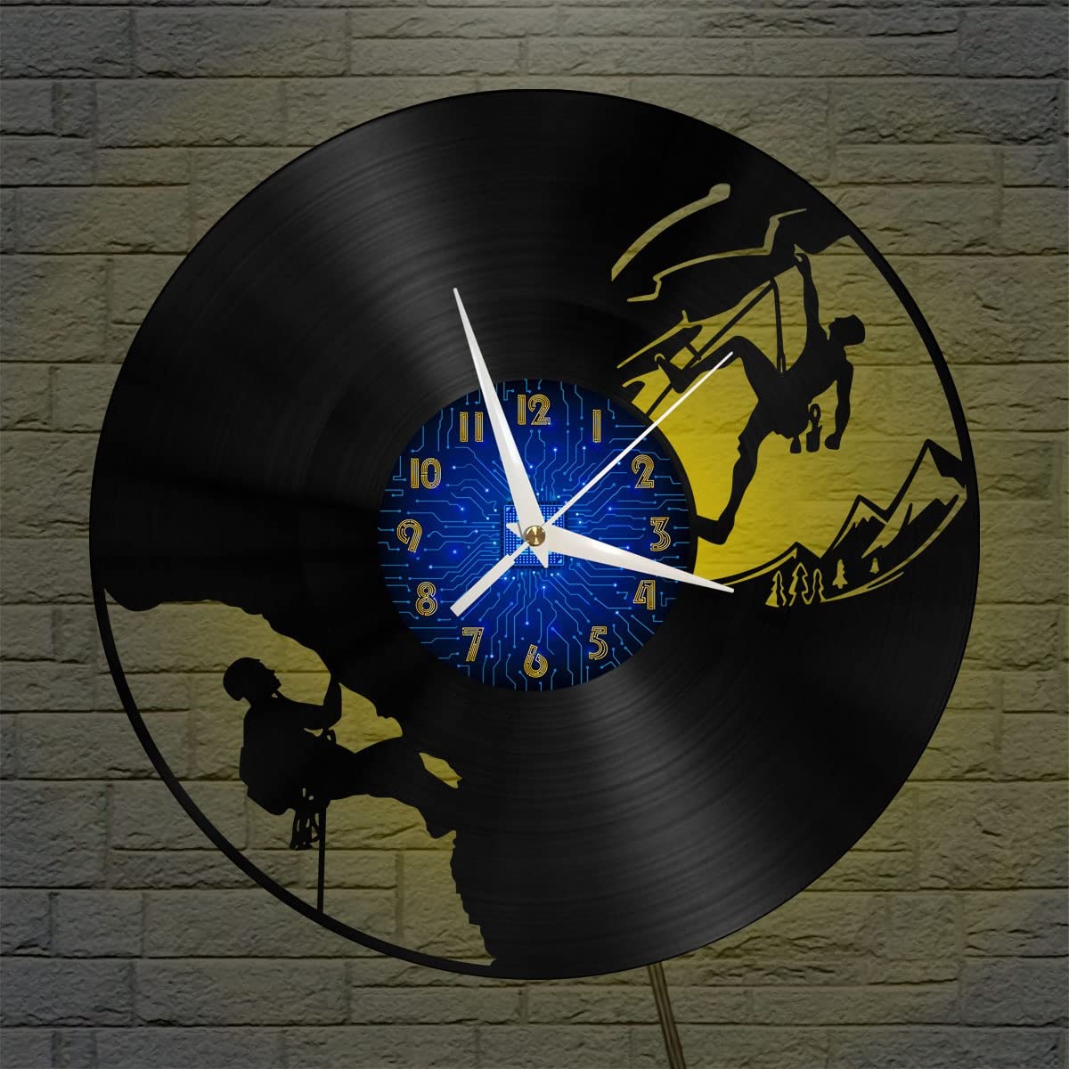 Horloge Murale Vinyle Alpinisme : Idée Cadeau Créatif et Original