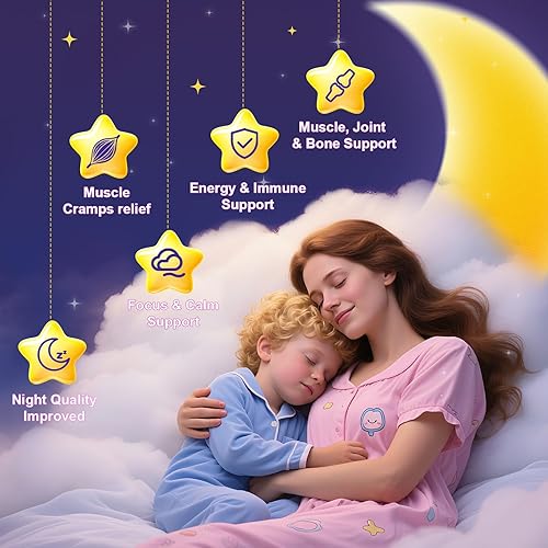 Miniatura 3 de Glicinato de magnesio liposomal 400 mg gomitas para niños y adultos, suplemento de bisglicinato de magnesio masticable con teanina, B6, vitaminas y