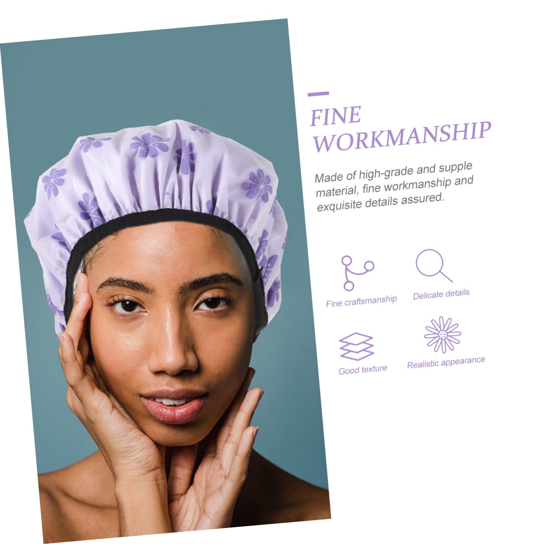 Gorros de Ducha Impermeables de 3 Capas Forro Microfibra | 4 Piezas, Peva y Satén, Elástico y Transpirable, para Niños Mayoría de Personas Estilo Aleatorio