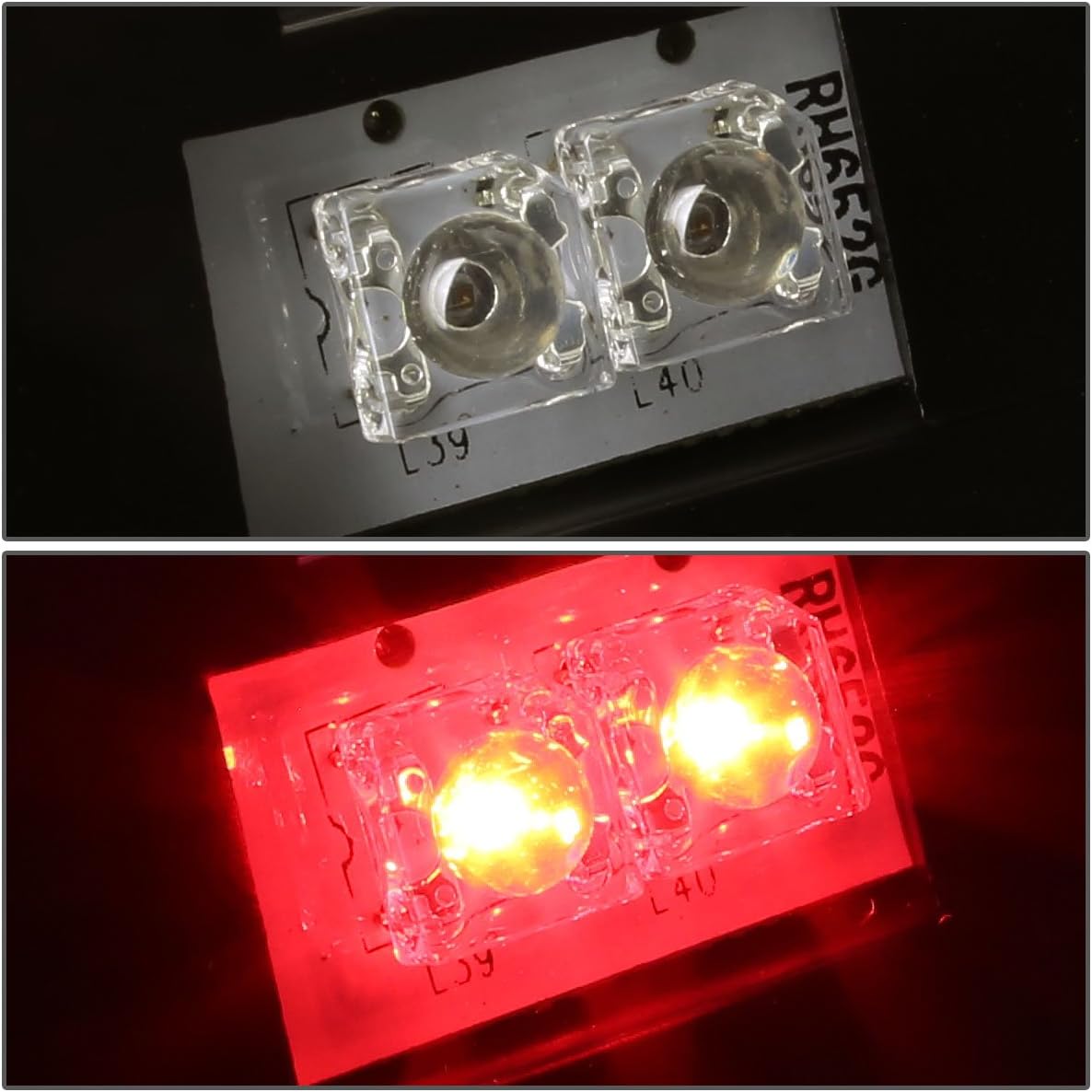 Auto Dynasty Full LED Tail Lights Assembly Compatible with 1994-2002 Dodge Ram 1500 2500 3500 Rear Brake Lamps Driver and Passenger Side, Black Housing Smoked Lens