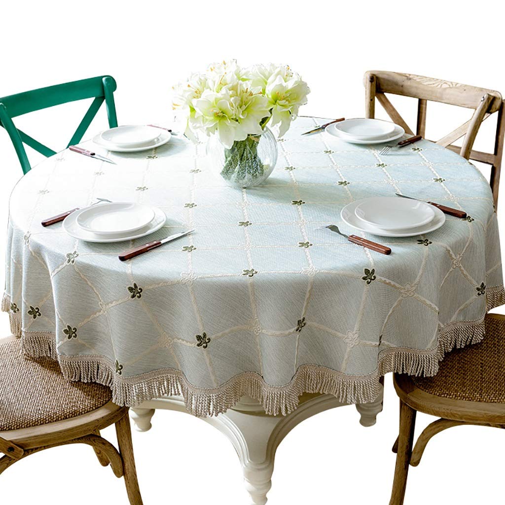 Nappe ronde à franges brodées pour des moments conviviaux
