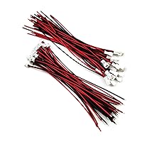 Vista 2 de 20 pares JST 0.049 in 2-Pin Micro Electronics Macho y Hembra Conector Plug con 3.94 pulgadas (3.9 in) UL1571-26AWG Cable Cable