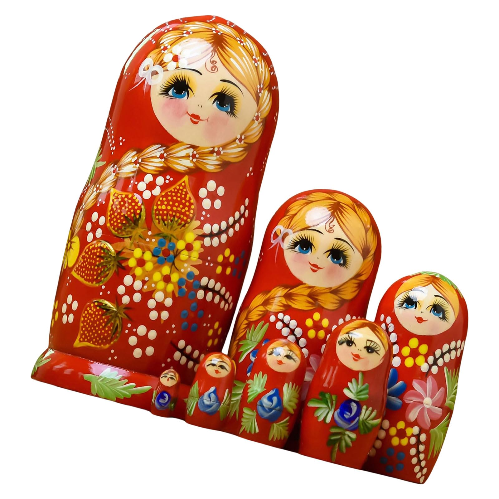 Amazon | 7層 ロシア マトリョーシカ 木製 入れ子人形 伝統的な