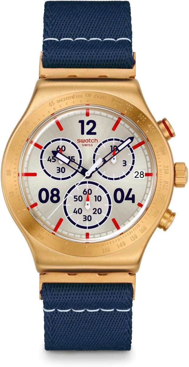 Swatch Unisex Casual Watch Green Stainless Steel Quartz Casual Stripe