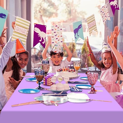 Miniatura 8 de Paquete de 24 manteles de plástico desechables de plástico de colores variados, manteles rectangulares coloridos para fiesta de arcoíris,