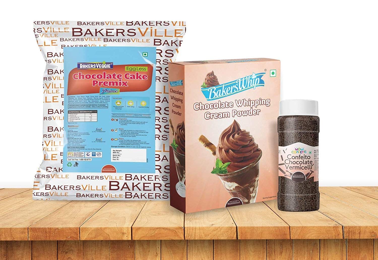 Bakersville Cake Decoration Kit Pack of Chocolate Whipping Cream