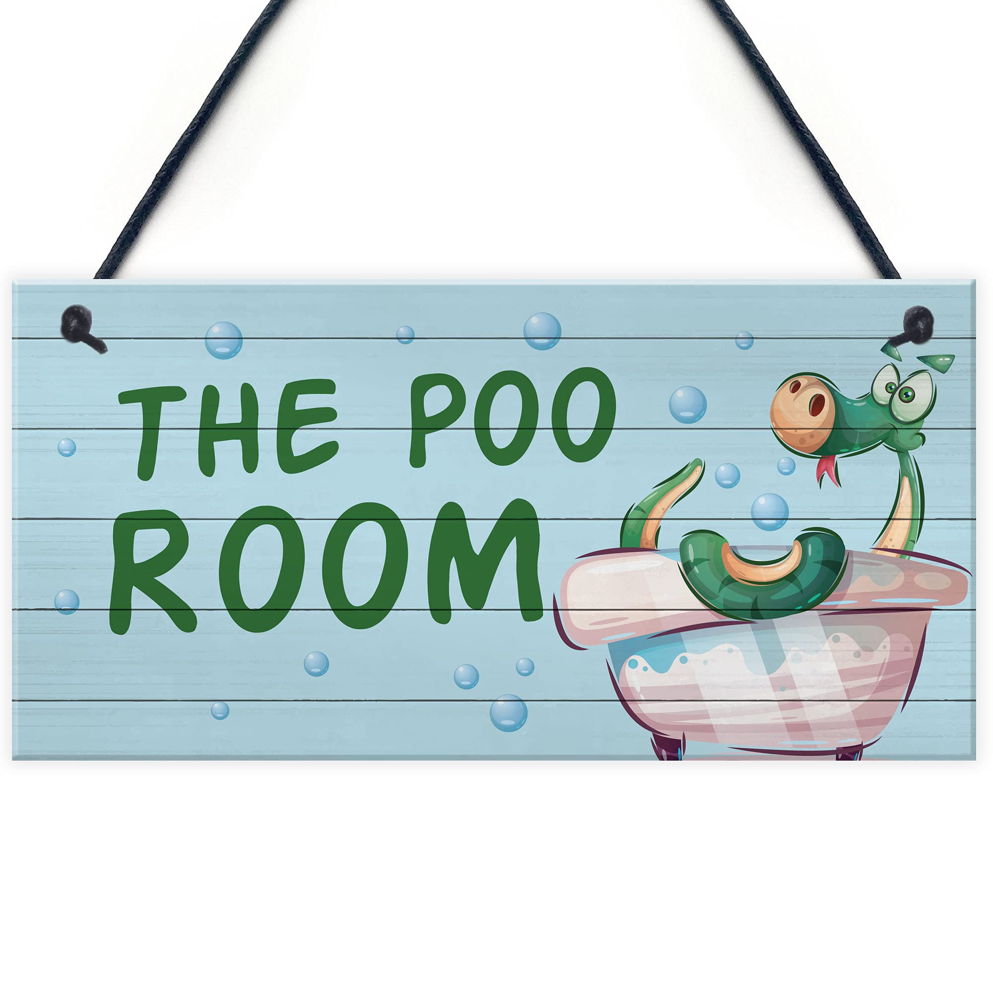 Funny Toilet Sign THE POO ROOM Rude Bathroom Sign Nautical Theme Decor
