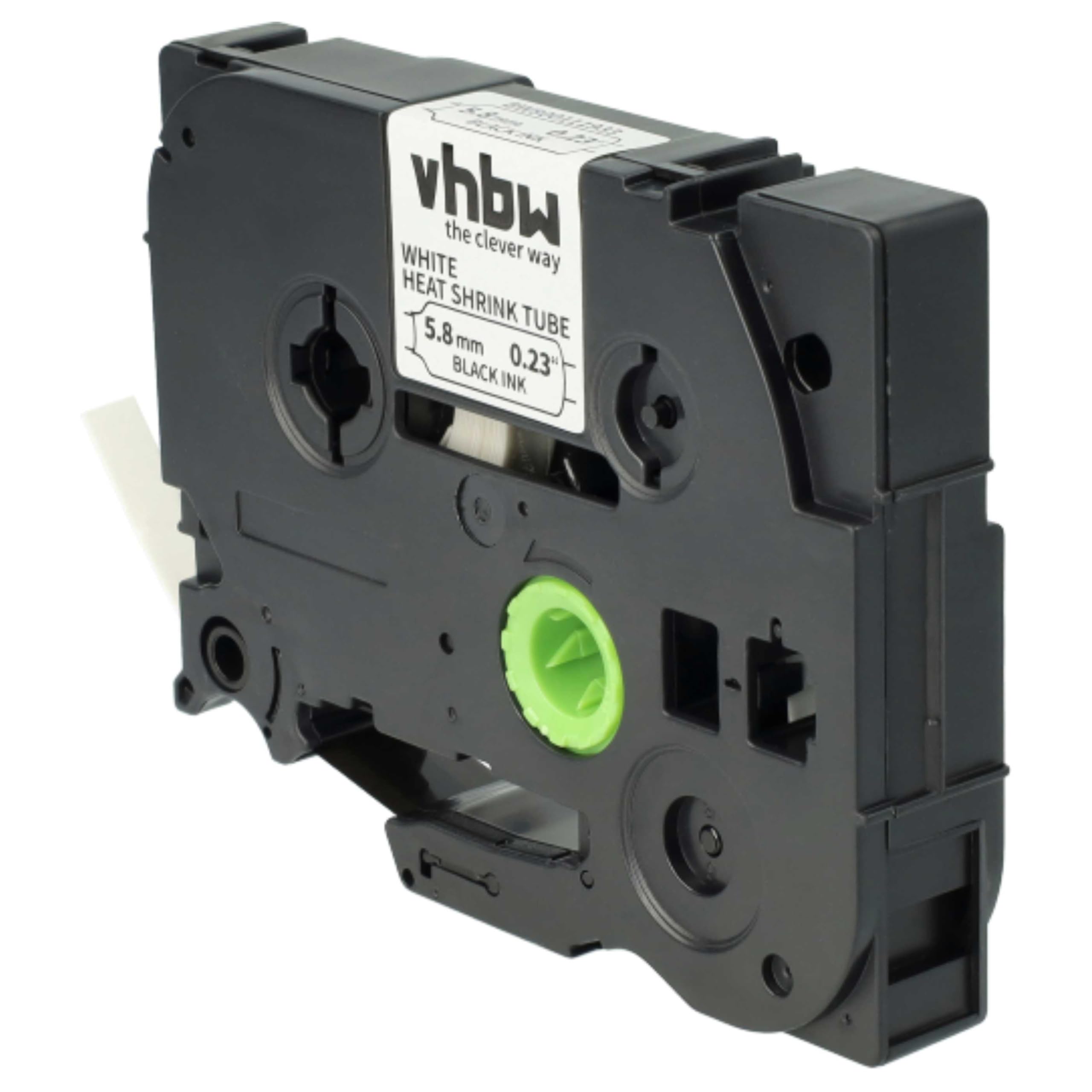 vhbw 5x taśmy kompatybilne z Brother P-Touch PT-P900W drukarka etykiet 1,5 m x 5,8 mm czarno-białe, kaseta z tuleją termokurczliwą