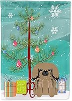 Vista 505 de Caroline's Treasures BB4243GF Bandera de jardín con texto en inglés «Merry Christmas» con texto en inglés «Merry Christmas», bandera decorativa