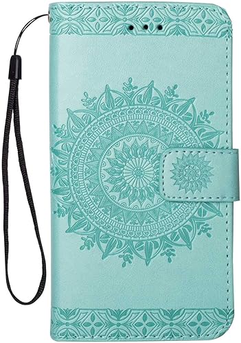 Galaxy Note HA lle DENDICO Leder Case Flip Brieftasche Tasche  Kredit Karten   Stand Funktion  Magnet SchutzhA lle fA r Samsung Galaxy Note MinzgrA n