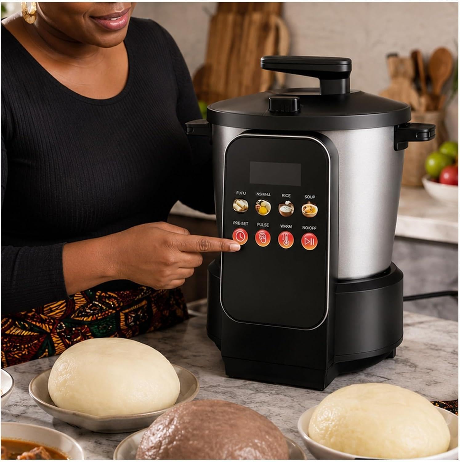 Pilon éLectrique à Igname, MéLangeur Alimentaire D'Hirondelle Africaine
