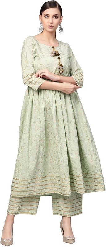 Idalia Women's Printed Flared Kurta Set
