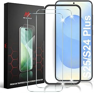 Mr.Shield Screen Protector for Samsung Galaxy S25 Plus and S24 Plus, 9H Hardness Tempered Glass Screen Guard, Military Gra... Price In India