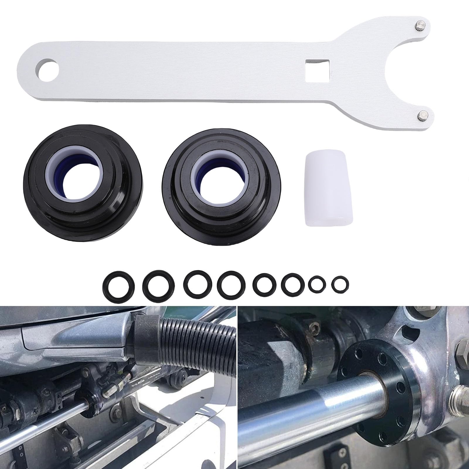 VBESTLIFE Kit di Guarnizioni per Kit di Guarnizioni per Cilindro dello Sterzo Idraulico sea star con Chiave a Perno, Sostituzione per HS5157 HC5340 HC5341 HC5342, Materiale in Gomma
