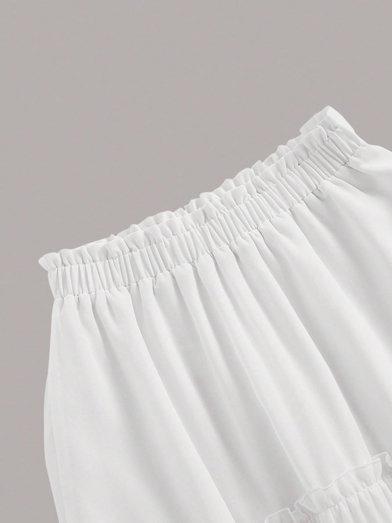Faldas largas de mujer Ruffle Skirt Long Skirt Solid Frill Trim Ruffle Hem Skirt falda del club