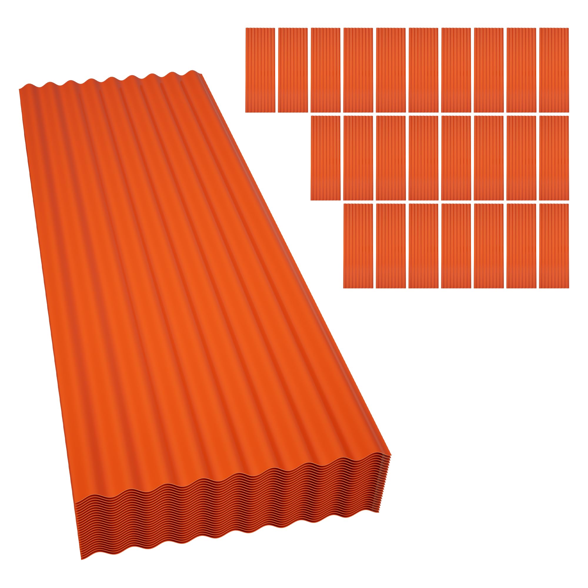 Resin Roof Panels 25Pcs Orange