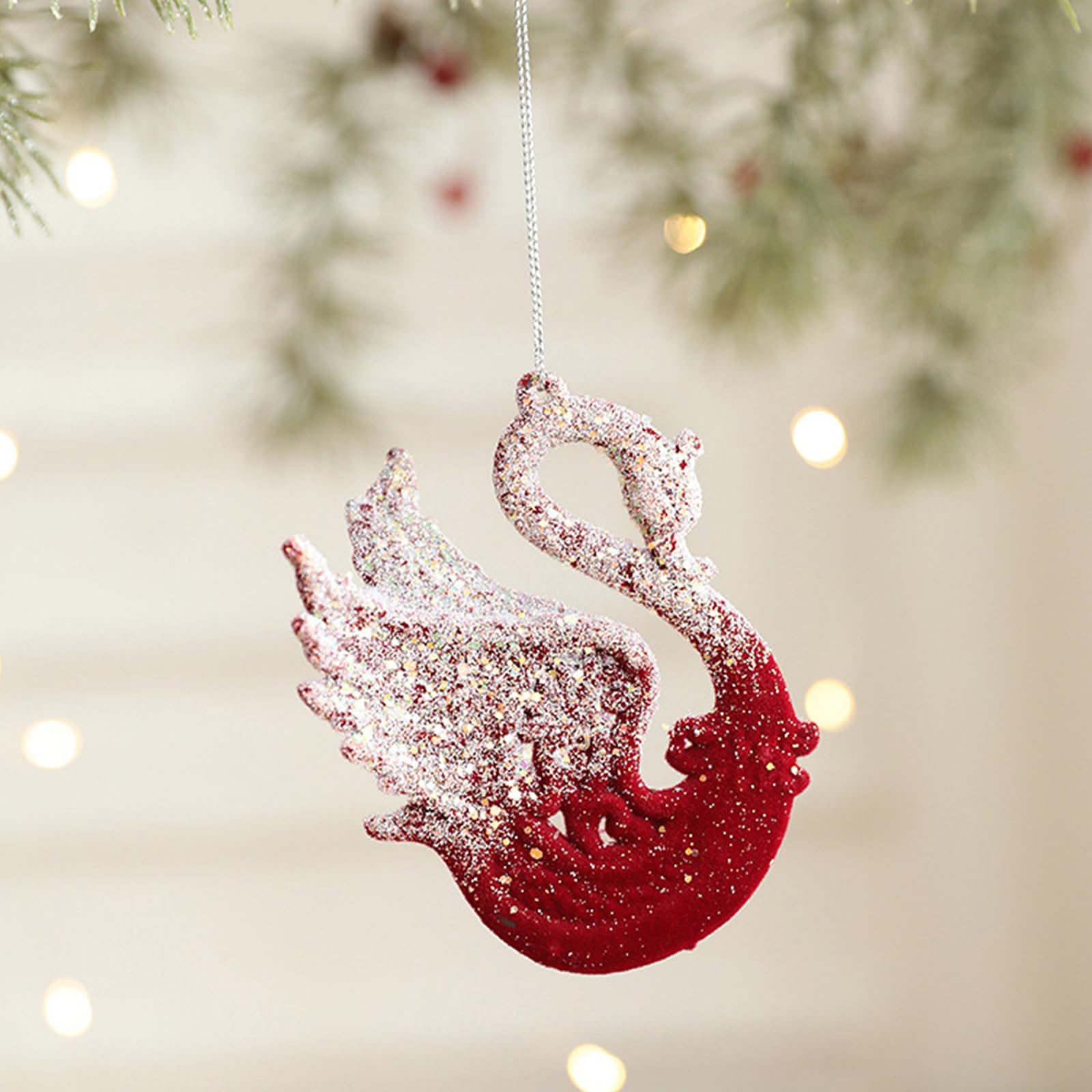 Confezione da 8 decorazioni per albero di Natale con stella ballerina a forma di renna, per decorazioni natalizie