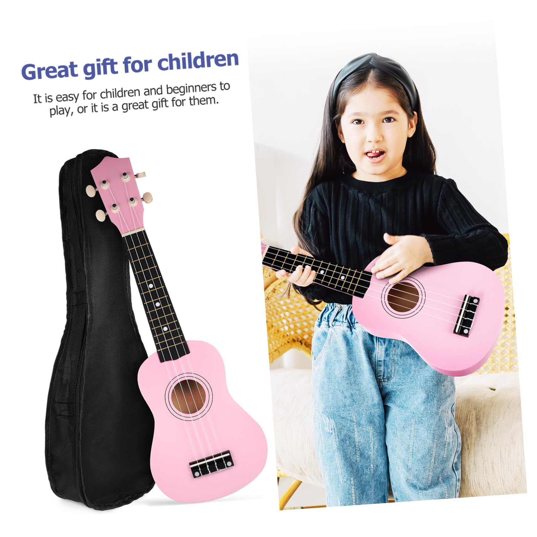 Holibanna Ukulele for Adults Includes Gig Bag Extra Strings and Pick Starter Musical Instrument for Beginners