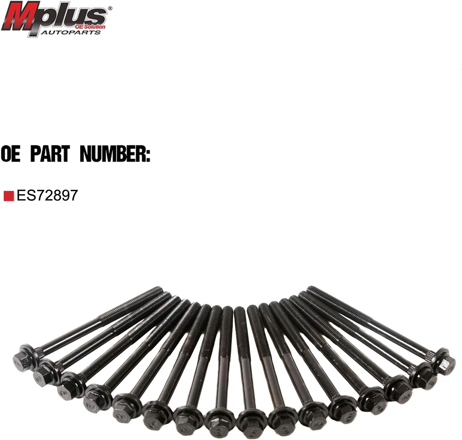 MPLUS ES72897 Head Bolt Set Compatible with 1998-2010 for Chrysler 300 Concord Sebring/for Dodge Avenger Charger Intrepid Magnum Stratus 2.7L DOHC EER Vin. Code R U T