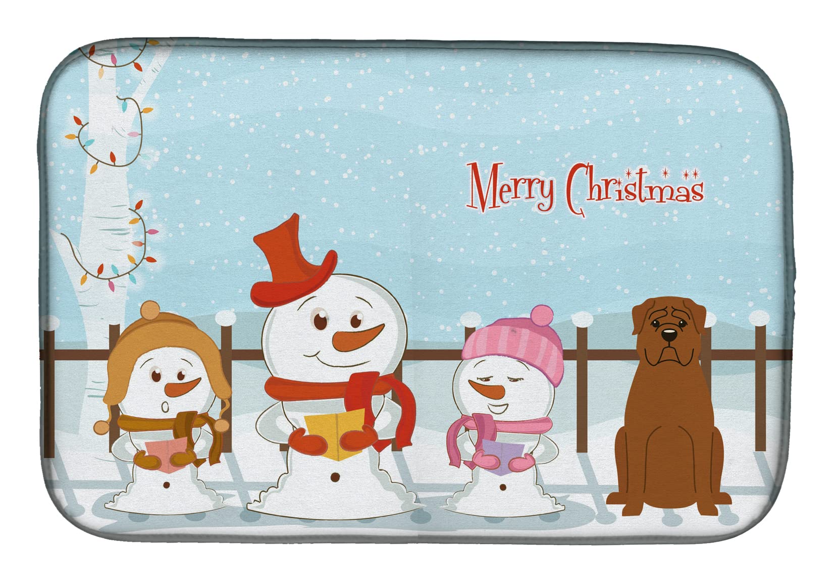 Tapis de séchage Dogue de Bordeaux Caroline's Treasures BB2404DDM pour vaisselle de Noël