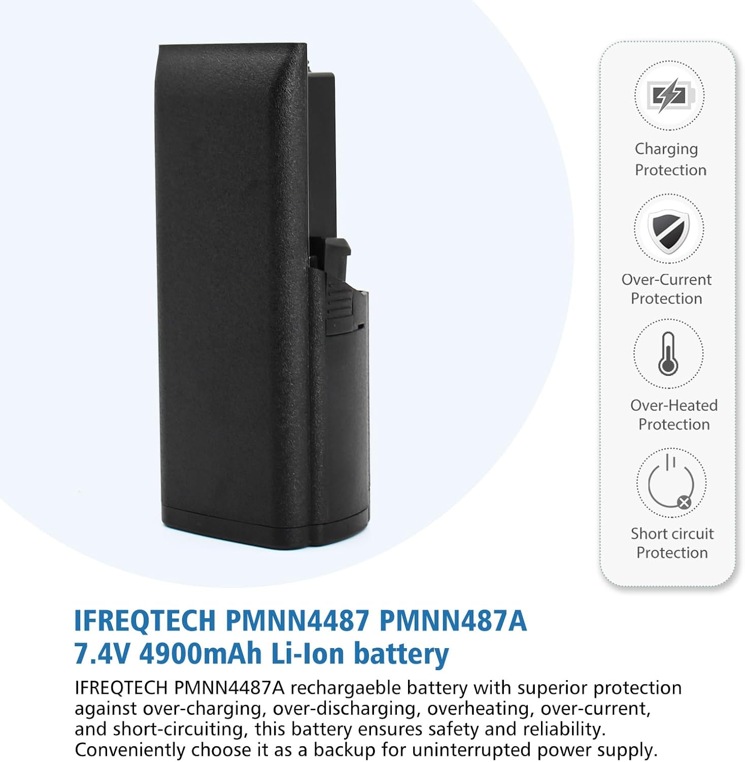 PMNN4487 PMNN4487A 4900mAh Li-Ion Battery Compatible for Motorola APX7000 APX6000 APX8000 SRX2200N APX7000XE APX8000X Radio Battery NNTN8930 Pmnn4486A NNTN7038A NNTN7038B (Non-IMPRES) - Image 3