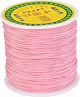 Vista 29 de Cheriswelry 100 yardas/rollo de cuerda trenzada de nailon de 0.031 in, color azul cielo claro, cordón de nudo chino, cuerda de cuentas