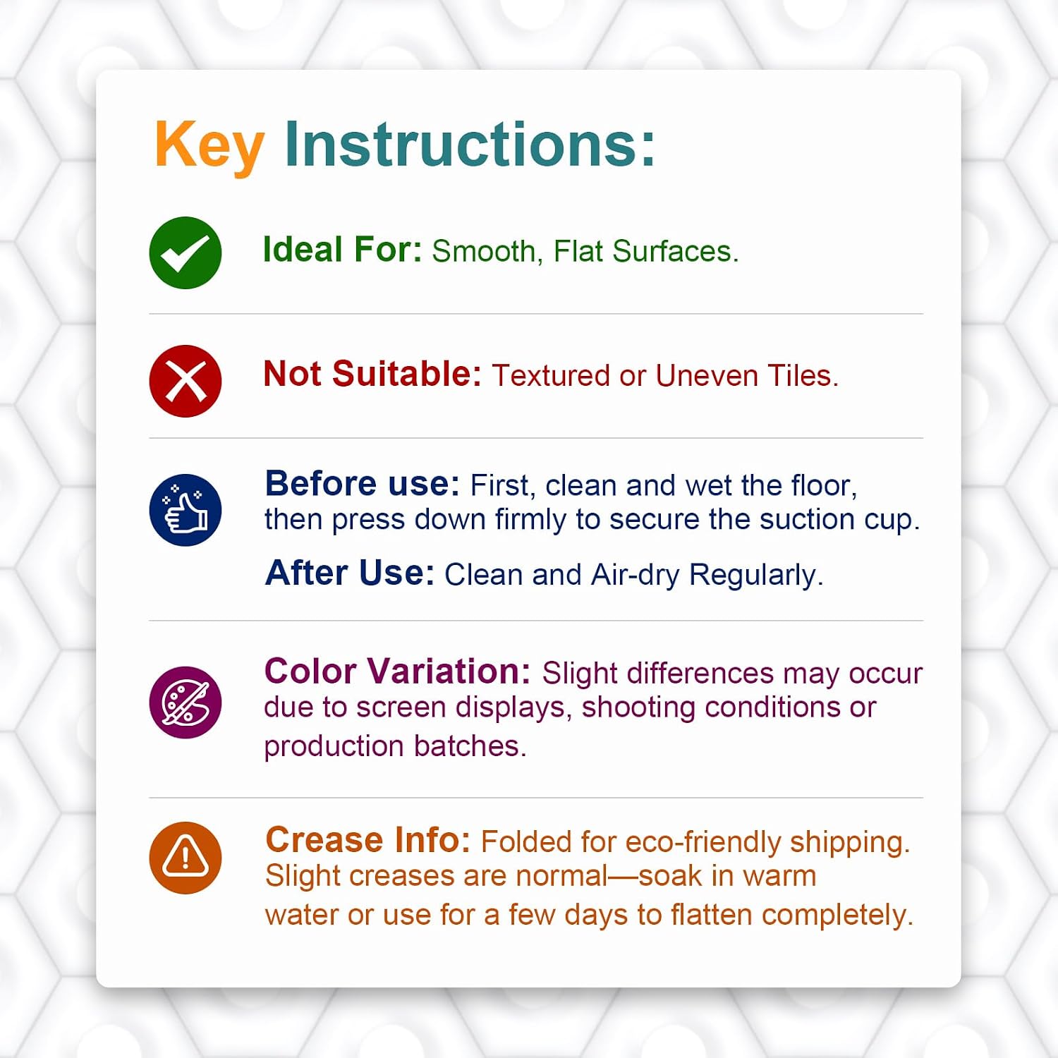 ZOESOE Non Slip Shower Mat: 35"x24" Extra Large Shower Mats for Inside Shower, Anti Slip Shower Floor Mat with Suction Cups and Drain Holes, Machine Washable Shower Stall Mat