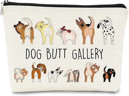 Bolsa de maquillaje para perros y cachorros, divertida bolsa de cosméticos para perros, la mejor idea de regalo para amantes de los perros,