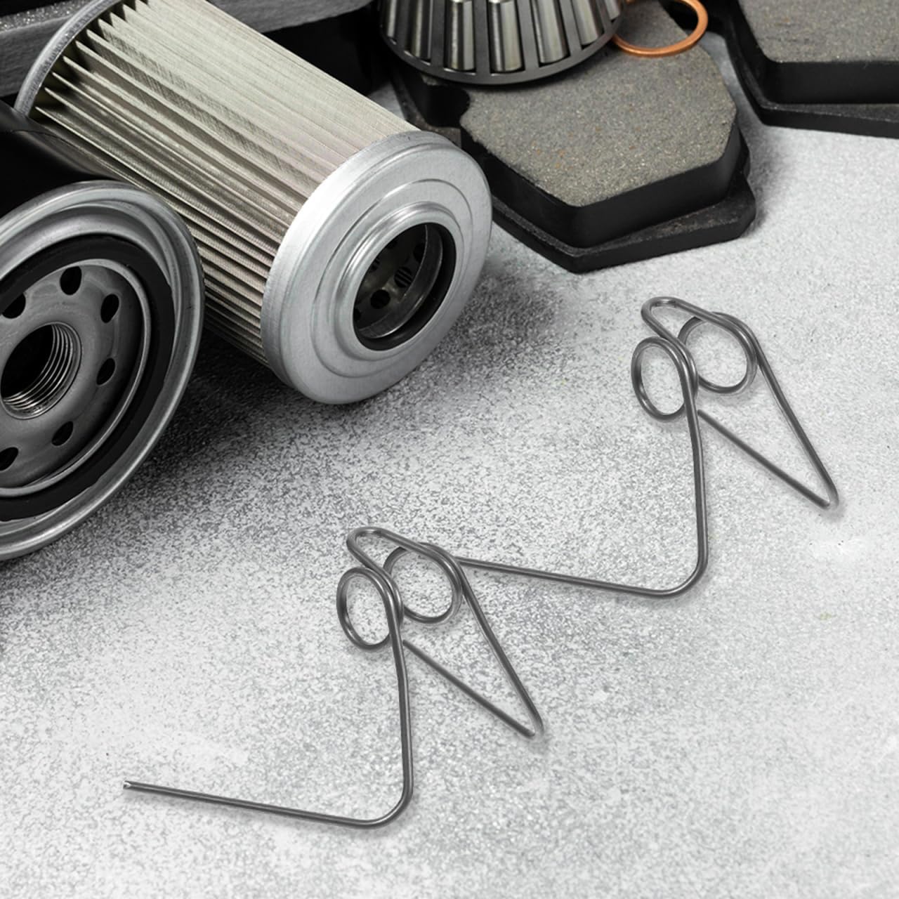 OUNONA Motorcycle Brake Pad Springs Replacement Clips for Electric Scooter and Bike Disc Brakes Metal Compression Return Springs 2.04 X 1.25 X 1.18 Inches Durable Brake System Parts